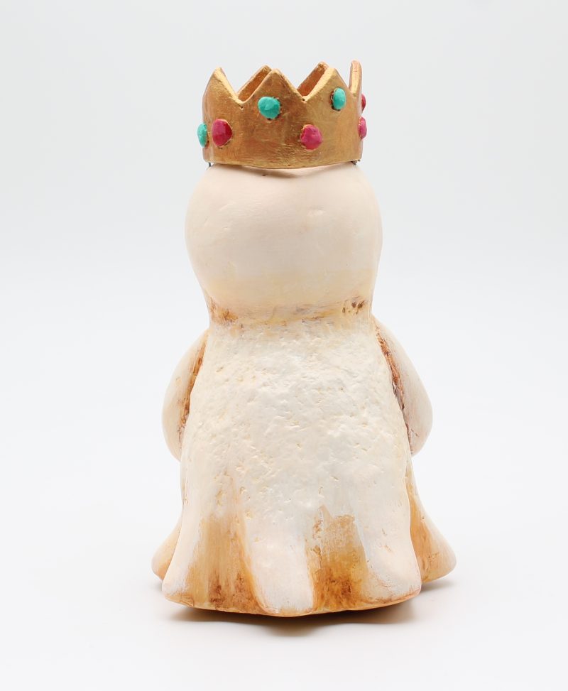 Handmade Sweetheart Ghost No. 2 Halloween Figure, Paper Clay, 17cm
