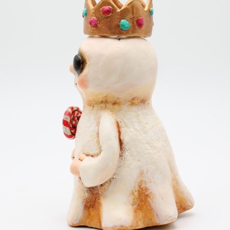 Handmade Sweetheart Ghost No. 2 Halloween Figure, Paper Clay, 17cm
