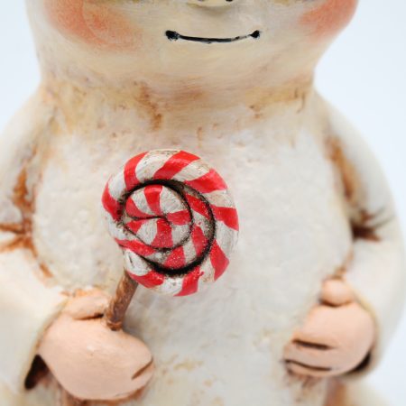 Handmade Sweetheart Ghost No. 2 Halloween Figure, Paper Clay, 17cm