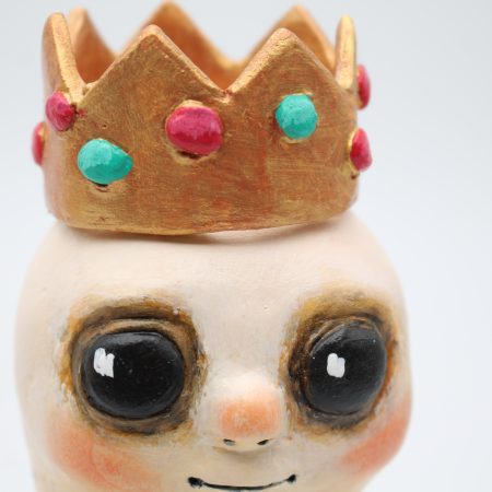 Handmade Sweetheart Ghost No. 2 Halloween Figure, Paper Clay, 17cm