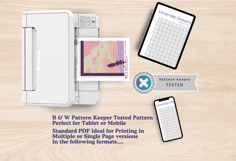 Lavender Dreams ~ Modern Cross Stitch Pattern PDF