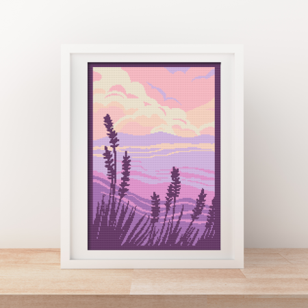 Lavender Dreams ~ Modern Cross Stitch Pattern PDF