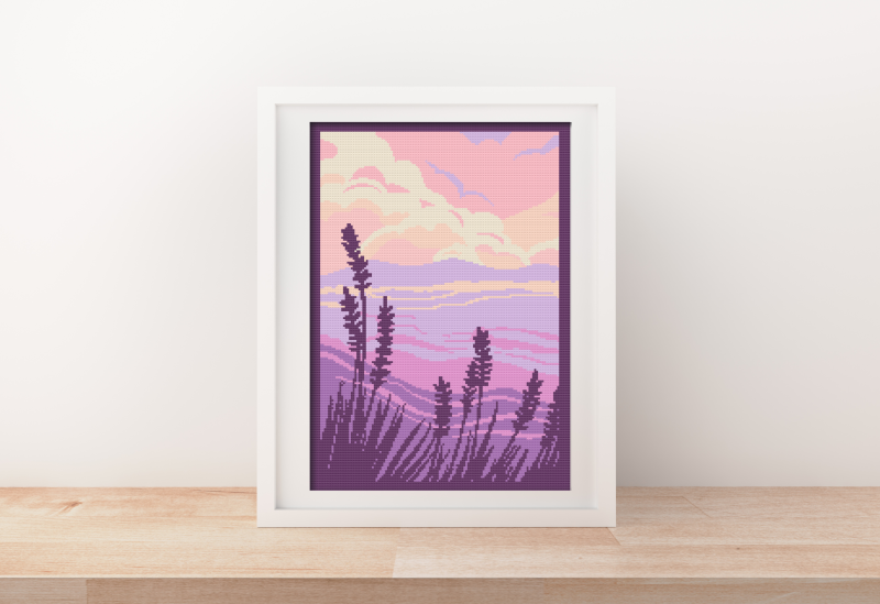 Lavender Dreams ~ Modern Cross Stitch Pattern PDF