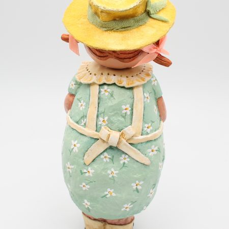 Handmade Paper Clay Art Doll Rose the Gardener, 24cm Tall