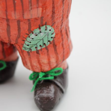 Handmade Paper Clay Art Doll Leo the Gardener, 24cm Tall