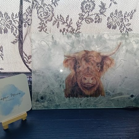 Reverse Decoupage glass chopping board