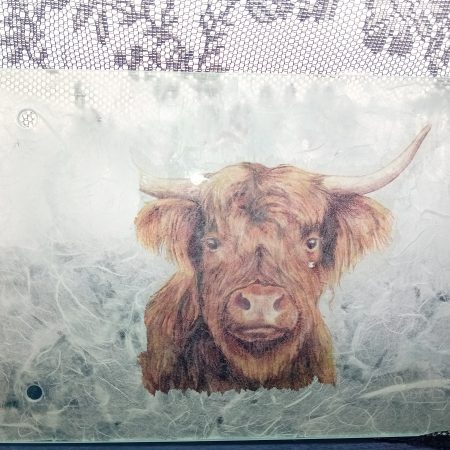 Reverse Decoupage glass chopping board