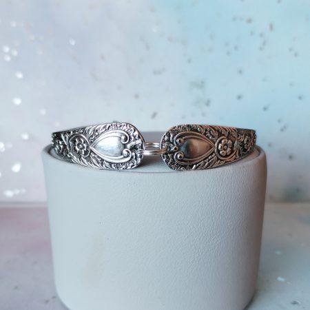 Unique silver plated vintage spoon bracelet.