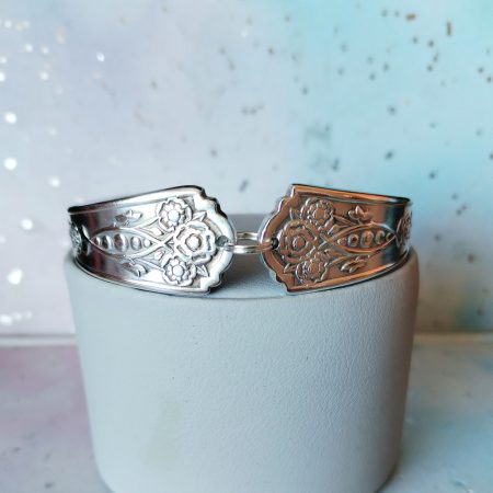 Silver plated vintage spoon handle bracelet.