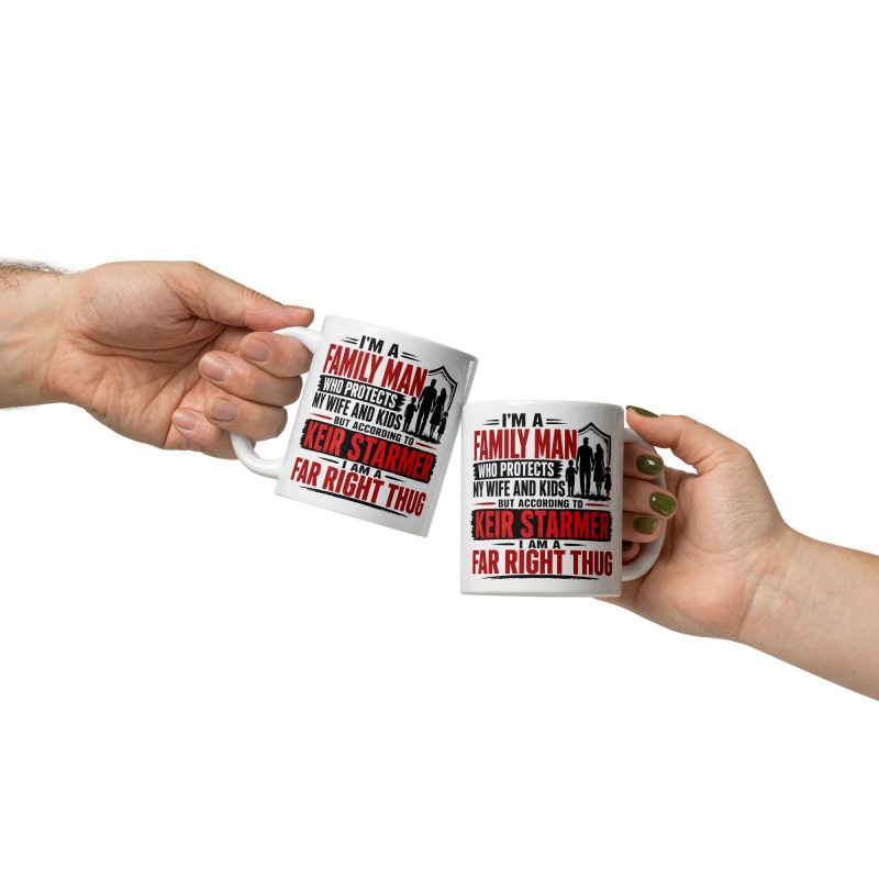 Keir Starmer Political Mug – 11oz White Ceramic Family Man Satire Gift Cup