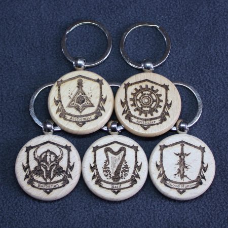 Laser engraved DnD Insignia keyrings/keychains
