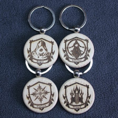 Laser engraved DnD Insignia keyrings/keychains