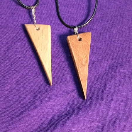 Beech triangle pendant