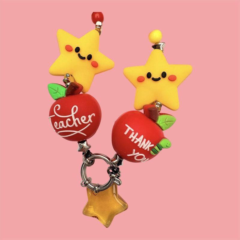Thank you teacher beaded necklace