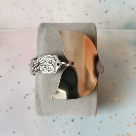 Unique stainless steel Mermaid/Whale tail floral spoon bracelet.