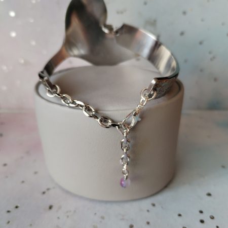 Unique stainless steel Mermaid/Whale tail floral spoon bracelet.