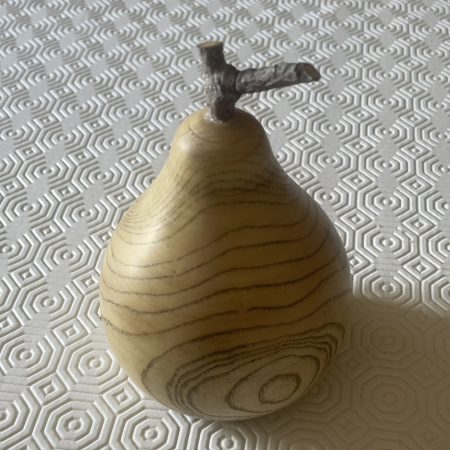 Hand turned pear made from Ash