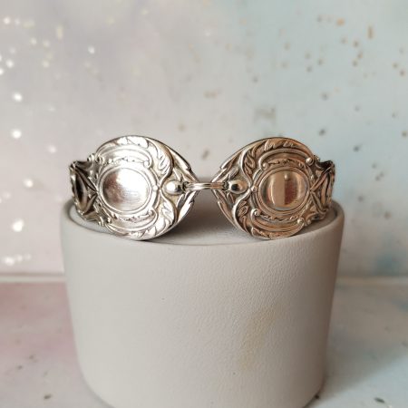 Unique silver plated spoon handle bracelet. Upcycled vintage jewellery.