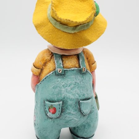 Handmade Alfie the Gardener Art Doll in Vintage Style, 24cm Tall