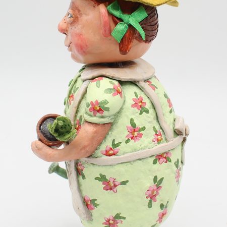 Handmade Paper Clay Art Doll Agnes, 23cm Tall with Movable Head