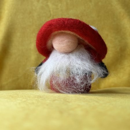 Hand felted santa gonk