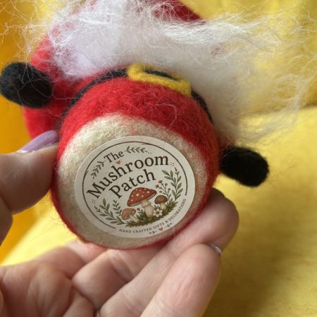 Hand felted santa gonk