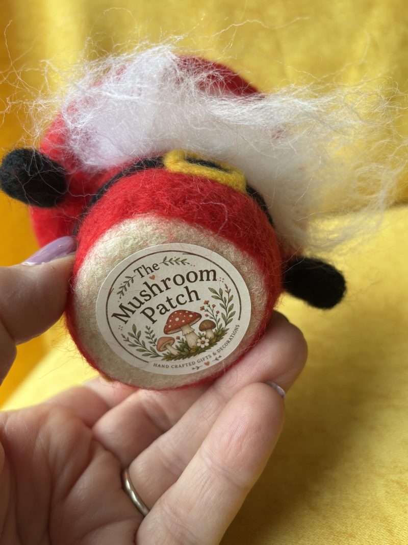 Hand felted santa gonk