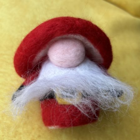 Hand felted santa gonk
