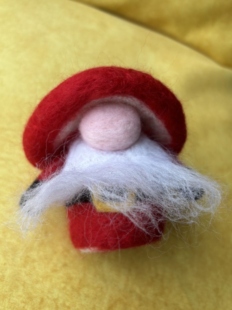 Hand felted santa gonk