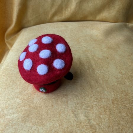 Hand felted santa gonk
