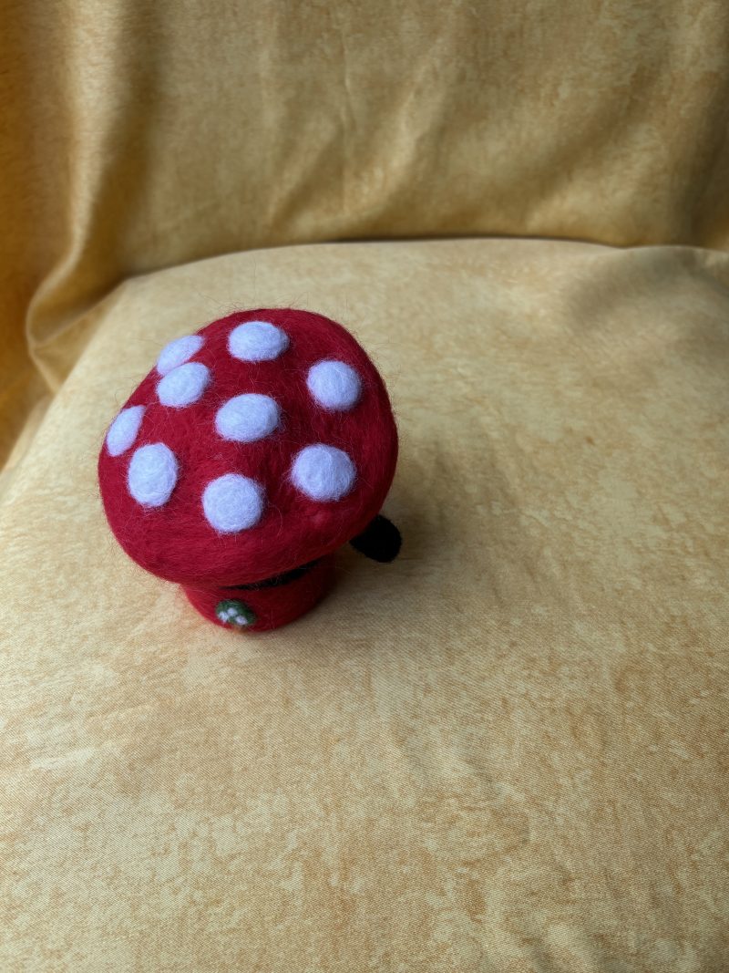 Hand felted santa gonk