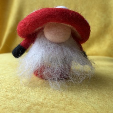 Hand felted santa gonk