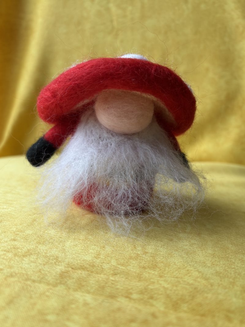 Hand felted santa gonk
