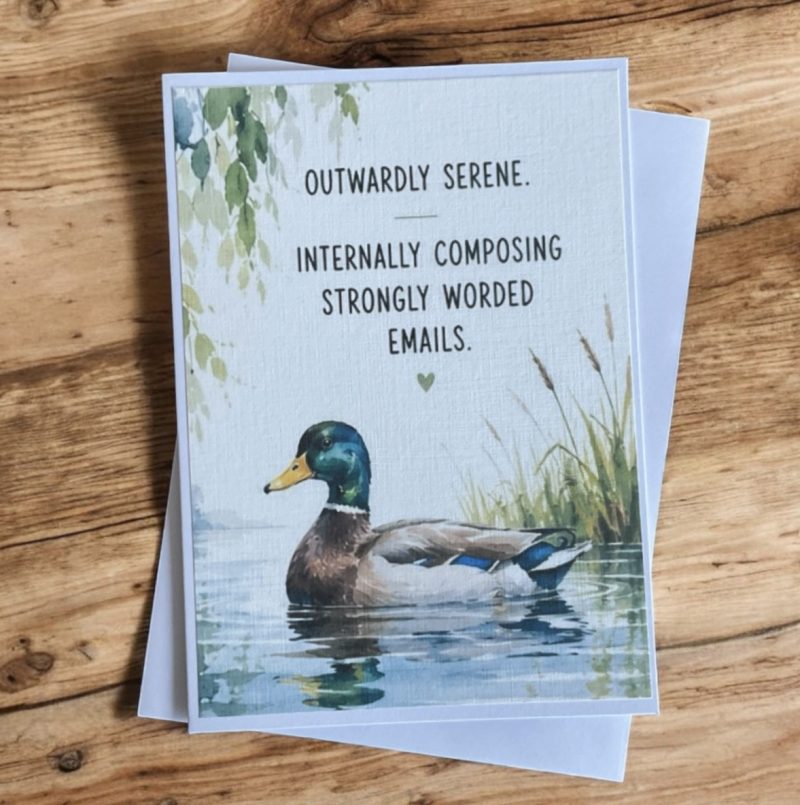 Funny Watercolour Style Animal Cards Set of 4 | Humorous Adult Greeting Cards