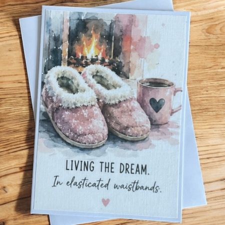 Set of Four Funny Watercolour Style Greeting Cards | Cosy Adult Humour Cards | Contemporary Lifestyle Cards | Blank Inside