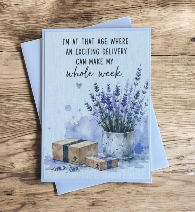 Set of Four Funny Watercolour Style Greeting Cards | Cosy Adult Humour Cards | Contemporary Lifestyle Cards | Blank Inside
