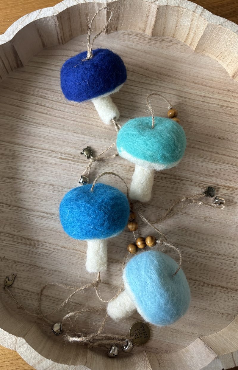 Ocean inspired mushroom hanger.