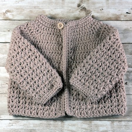 Handmade Crochet Newborn Cardigan, Colour Choices