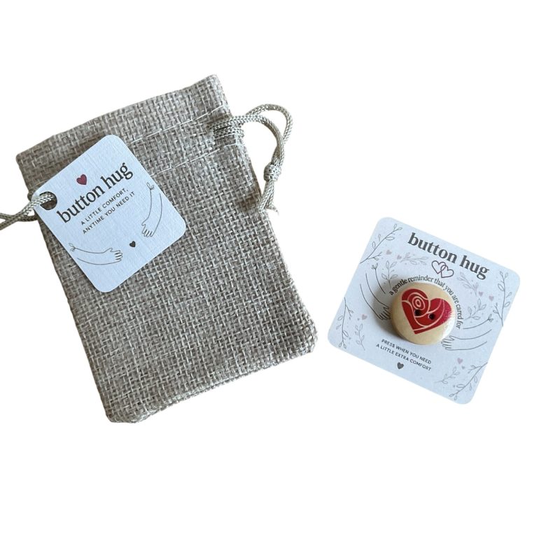 Button Hug Gift Bag. Pocket Hug Gift. Exams Gift. Stress Relief Token.