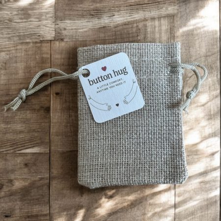 Button Hug Gift Bag. Pocket Hug Gift. Exams Gift. Stress Relief Token.
