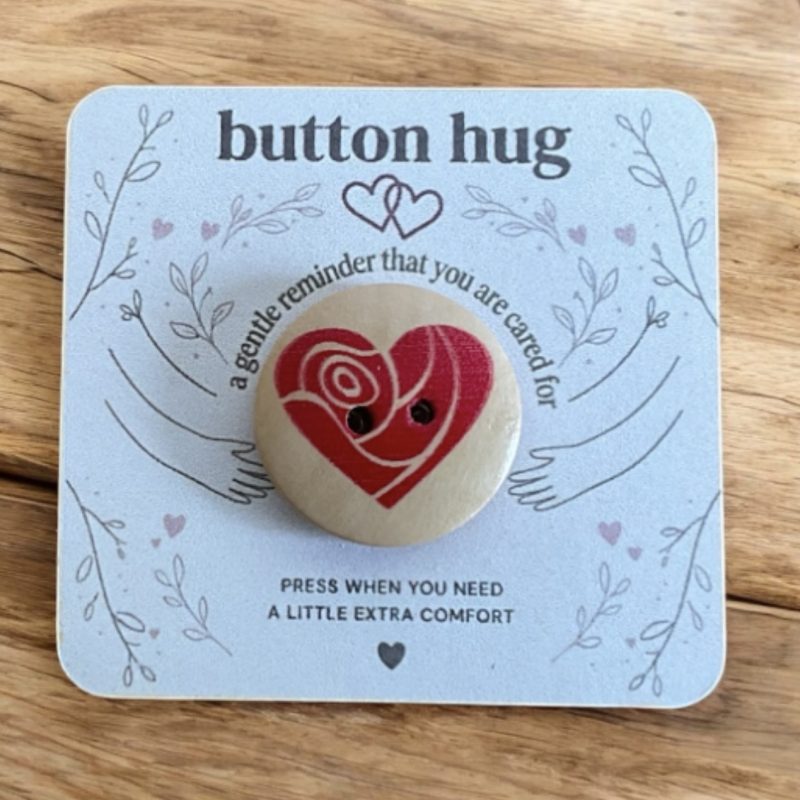 Button Hug Gift Bag. Pocket Hug Gift. Exams Gift. Stress Relief Token.