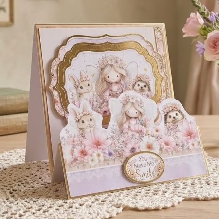 Luxury Stepper Card for Someone Special. Floral Fairy Keepsake Card