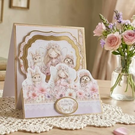 Luxury Stepper Card for Someone Special. Floral Fairy Keepsake Card