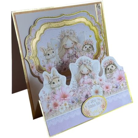 Luxury Stepper Card for Someone Special. Floral Fairy Keepsake Card