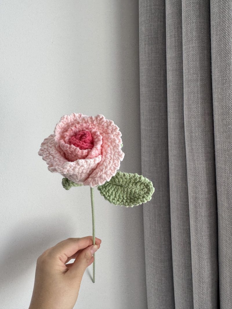 Crochet Rose Colourful Roses Home Decoration Gift