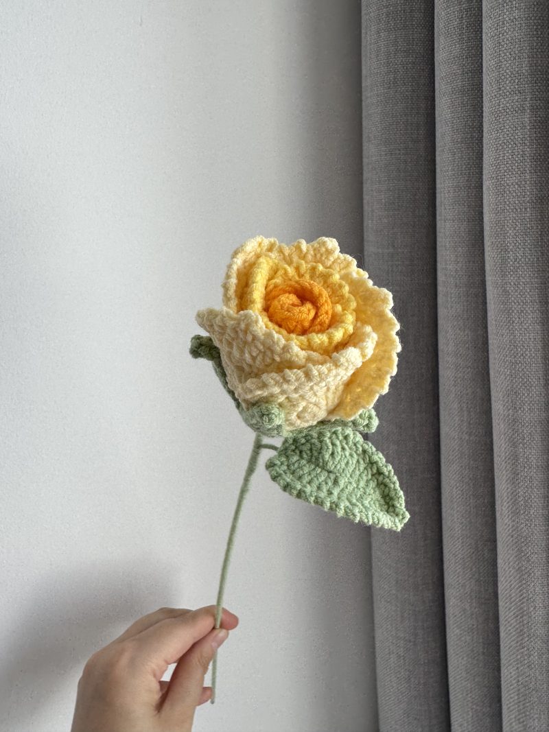 Crochet Rose Colourful Roses Home Decoration Gift