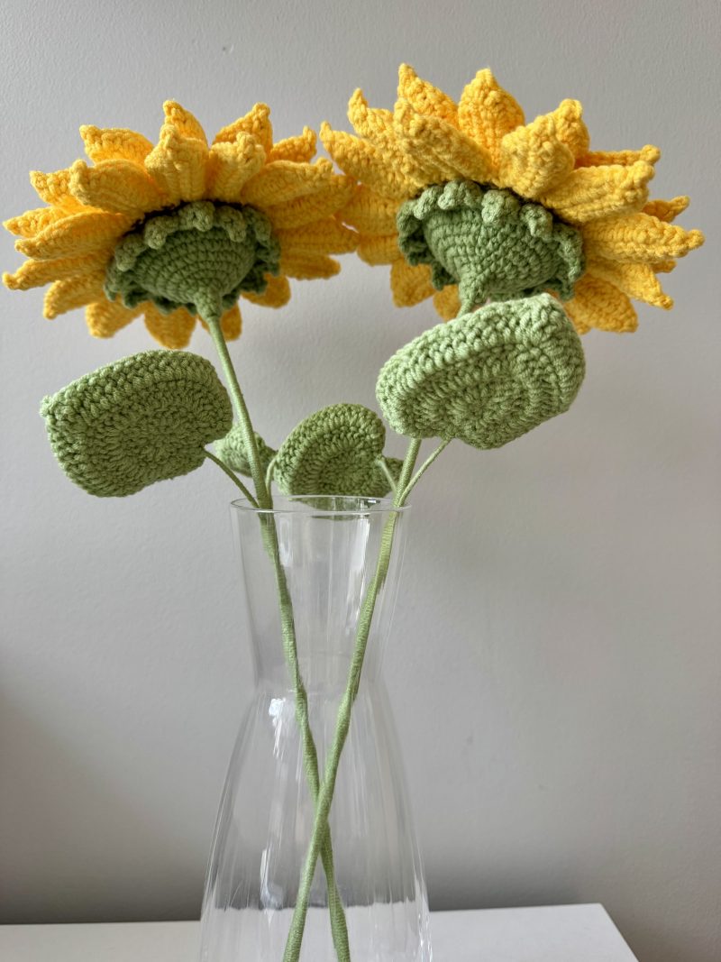 Crochet sunflower colorful sunflowers home decor gifts