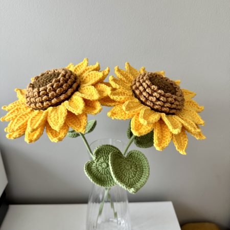 Crochet sunflower colorful sunflowers home decor gifts