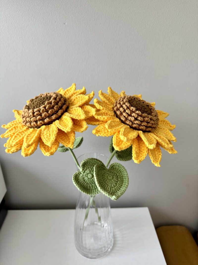 Crochet sunflower colorful sunflowers home decor gifts