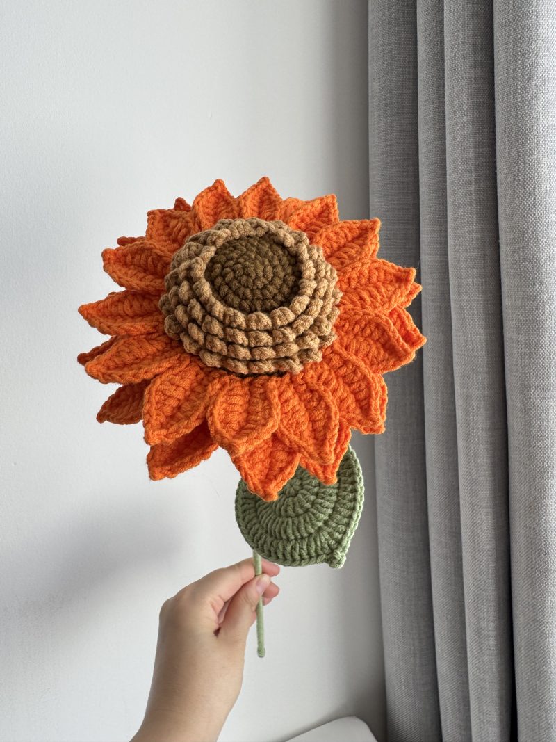 Crochet sunflower colorful sunflowers home decor gifts